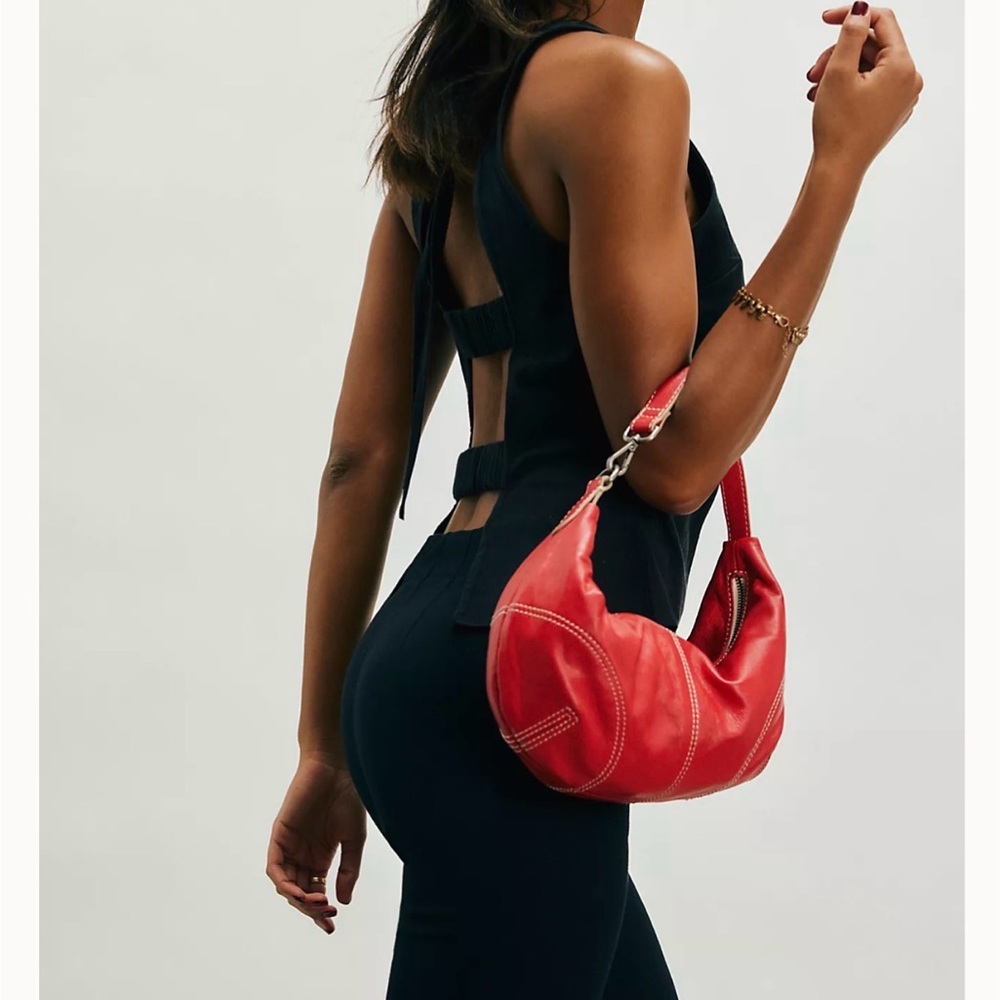 Free People Red Leather Bag (sling)